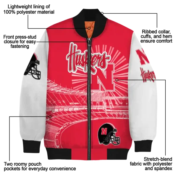 Nebraska20Cornhuskers20NCAAZone Jacket 5 Bomber 12.webp