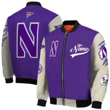Northwestern20Wildcats20NCAAZone Jacket 2 Bomber 2.webp