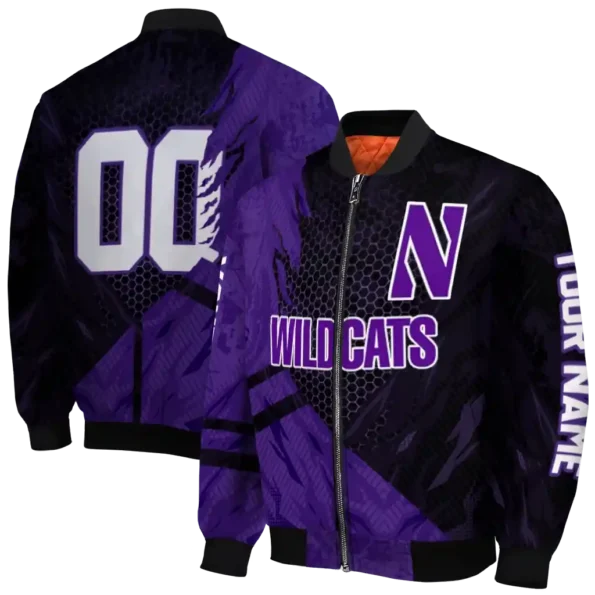 Northwestern20Wildcats20NCAAZone Jacket 2 Bomber 5.webp