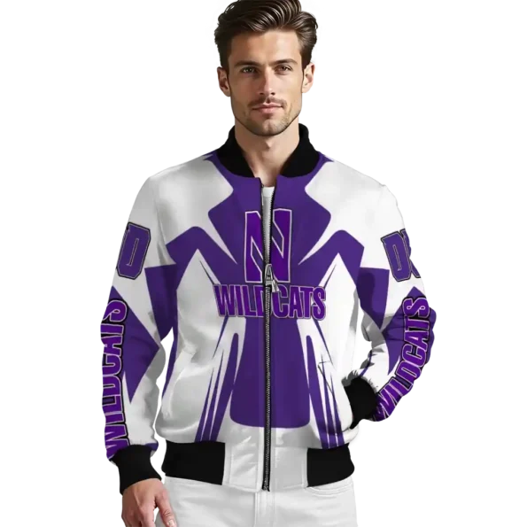 Northwestern20Wildcats20NCAAZone Jacket 3 Bomber 1.webp