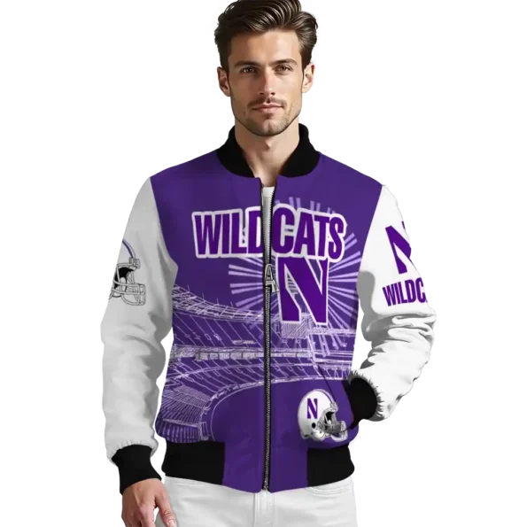 Northwestern20Wildcats20NCAAZone Jacket 3 Bomber 12.webp