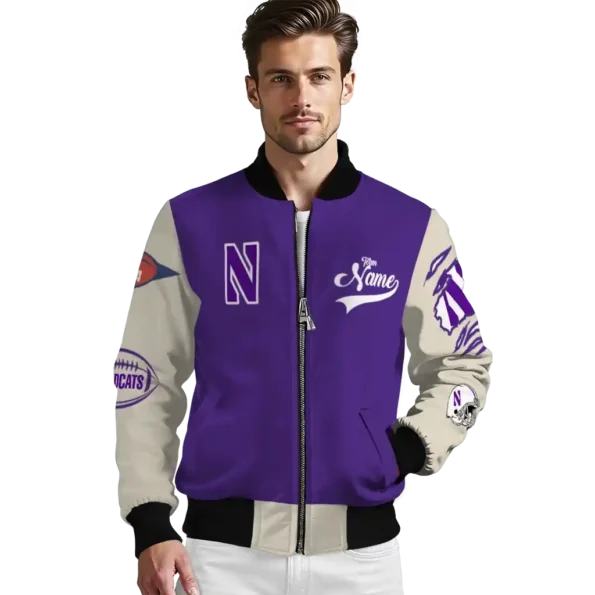 Northwestern20Wildcats20NCAAZone Jacket 3 Bomber 2.webp
