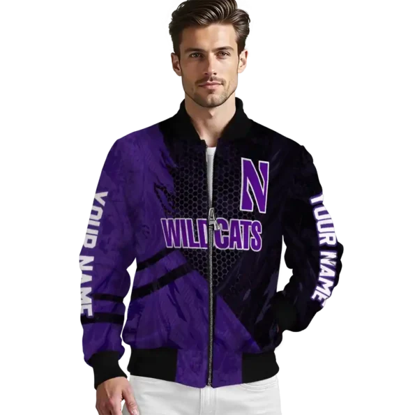 Northwestern20Wildcats20NCAAZone Jacket 3 Bomber 5.webp