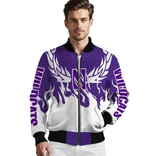 Northwestern20Wildcats20NCAAZone Jacket 3 Bomber 7.webp