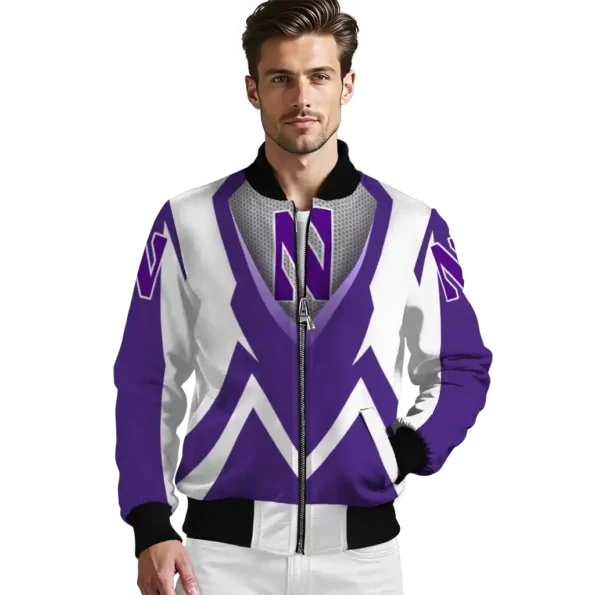 Northwestern20Wildcats20NCAAZone Jacket 3 Bomber 8.webp