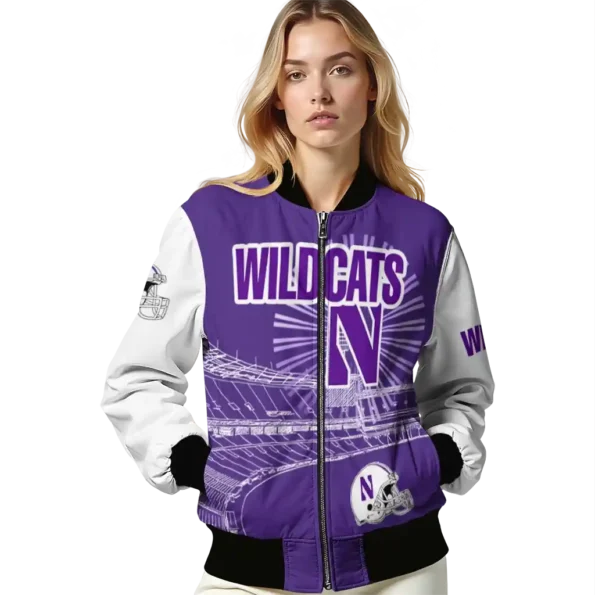 Northwestern20Wildcats20NCAAZone Jacket 4 Bomber 12.webp