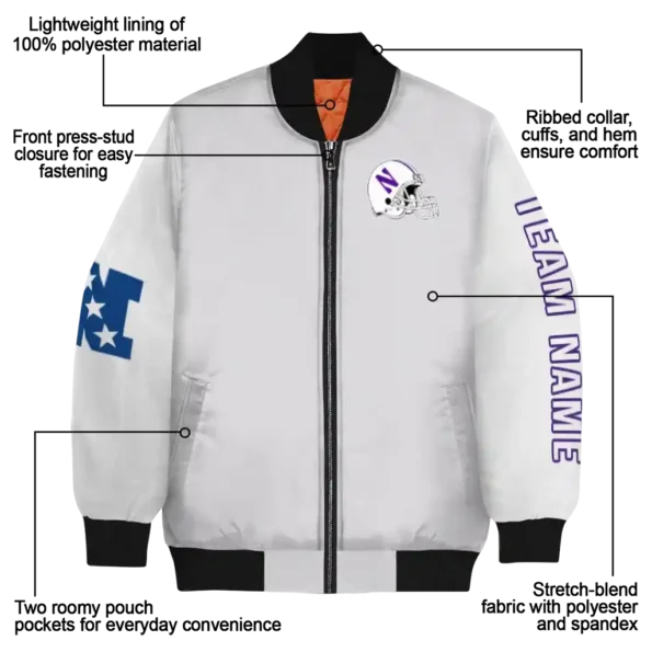 Northwestern20Wildcats20NCAAZone Jacket 5 Bomber 11.webp