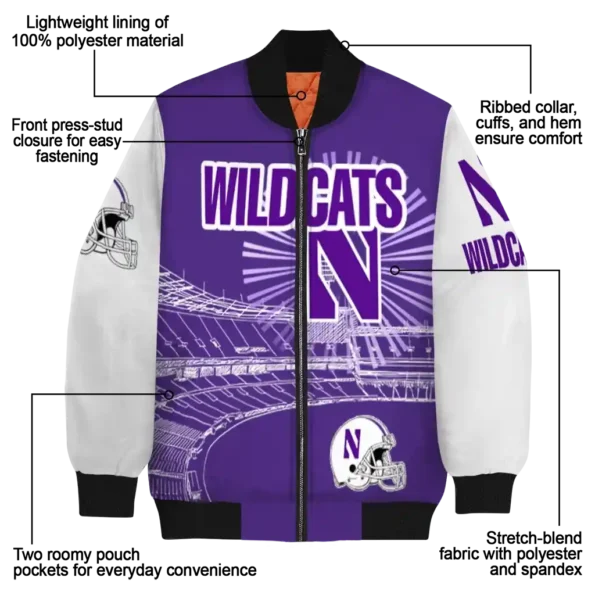 Northwestern20Wildcats20NCAAZone Jacket 5 Bomber 12.webp