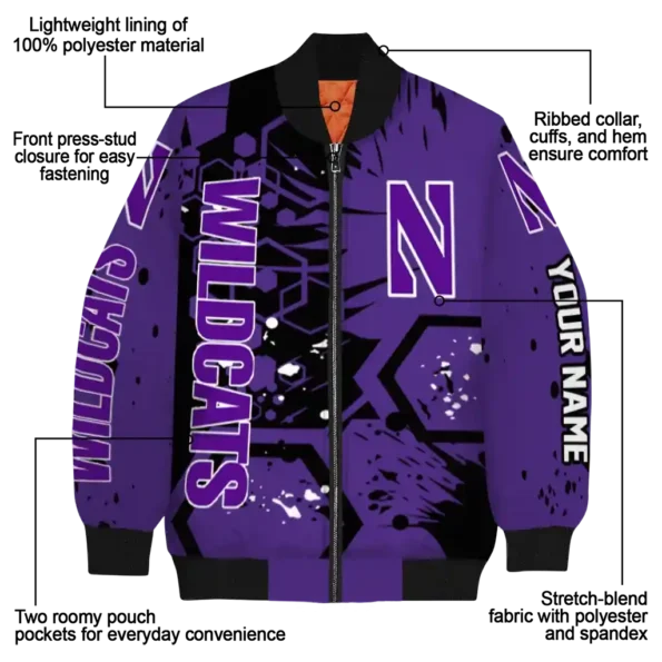Northwestern20Wildcats20NCAAZone Jacket 5 Bomber 14.webp
