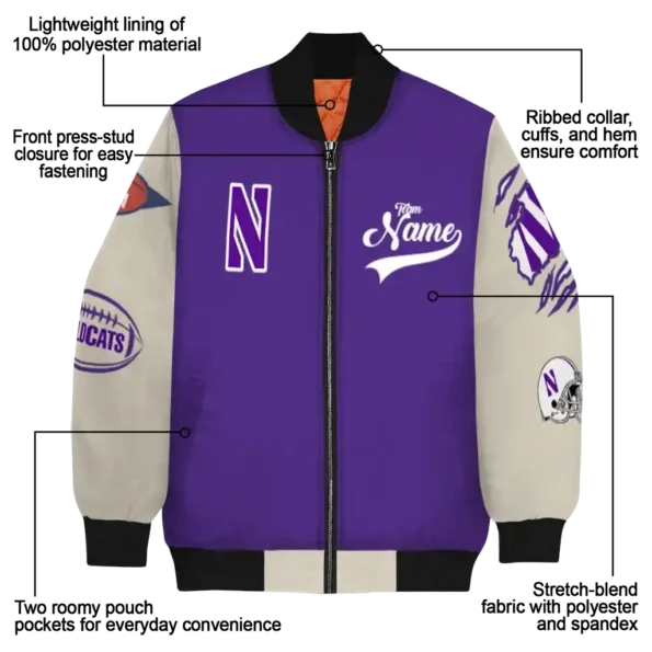 Northwestern20Wildcats20NCAAZone Jacket 5 Bomber 2.webp