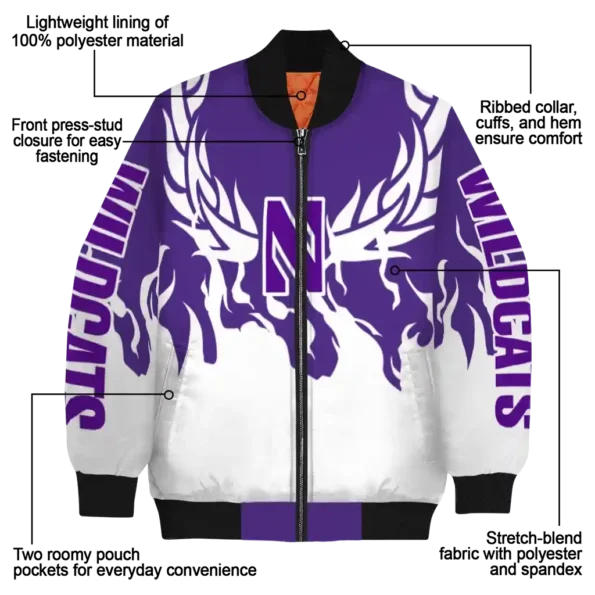 Northwestern20Wildcats20NCAAZone Jacket 5 Bomber 7.webp