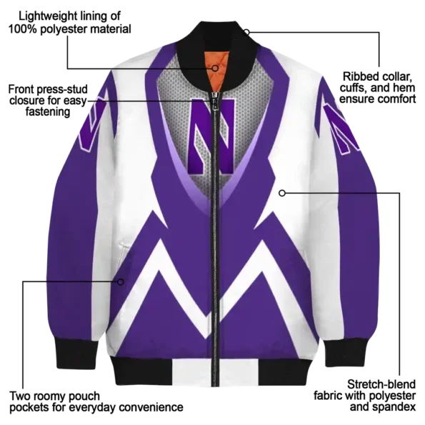Northwestern20Wildcats20NCAAZone Jacket 5 Bomber 8.webp