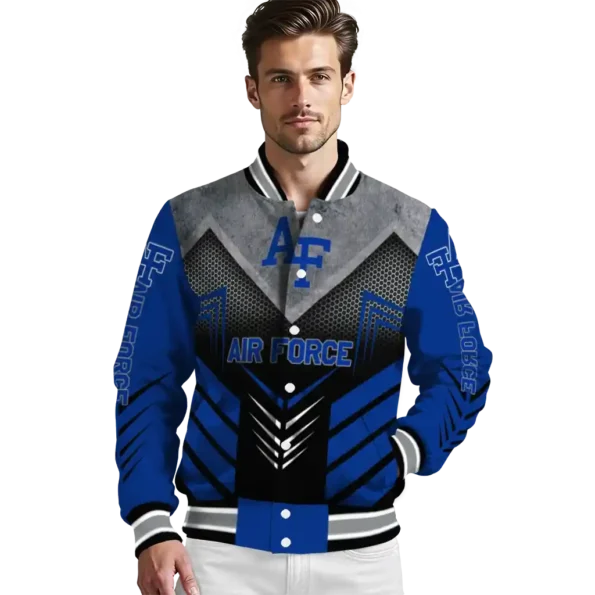 air force falcons arrow layer blue black varsity jacket high quality.webp