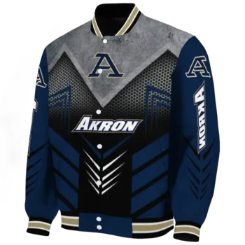 akron zips arrow layer blue black varsity jacket best selling.webp