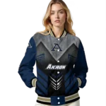 akron zips arrow layer blue black varsity jacket best selling.webp