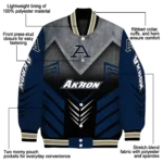 akron zips arrow layer blue black varsity jacket best selling.webp
