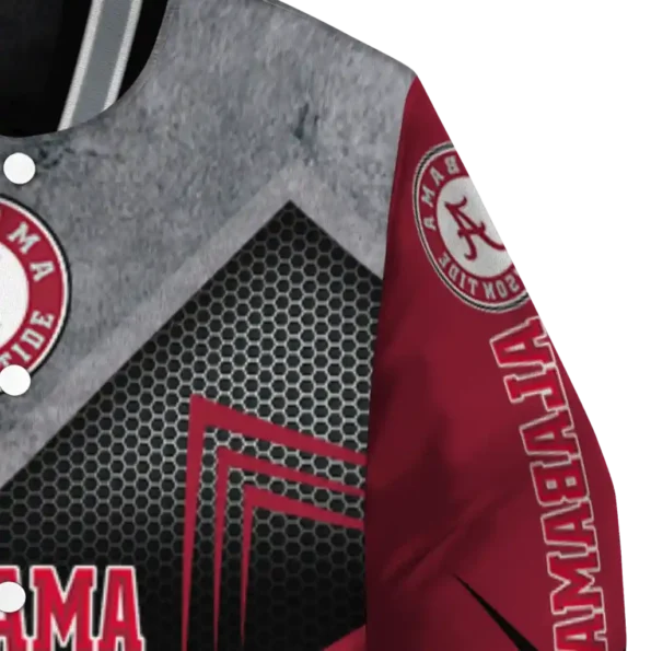 alabama crimson tide arrow layer crimson black varsity jacket premium grade.webp