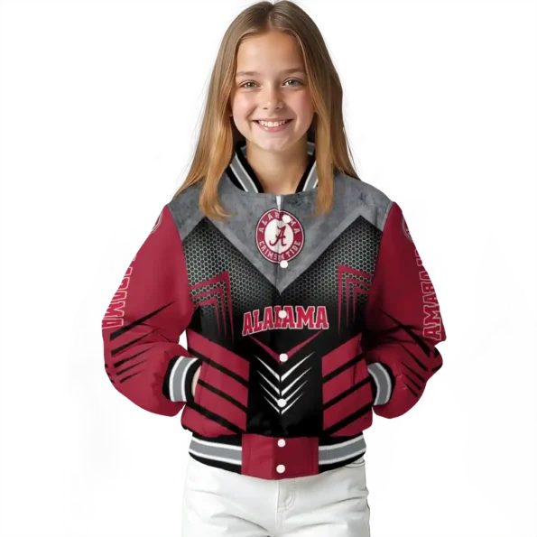 alabama crimson tide arrow layer crimson black varsity jacket top rated.webp