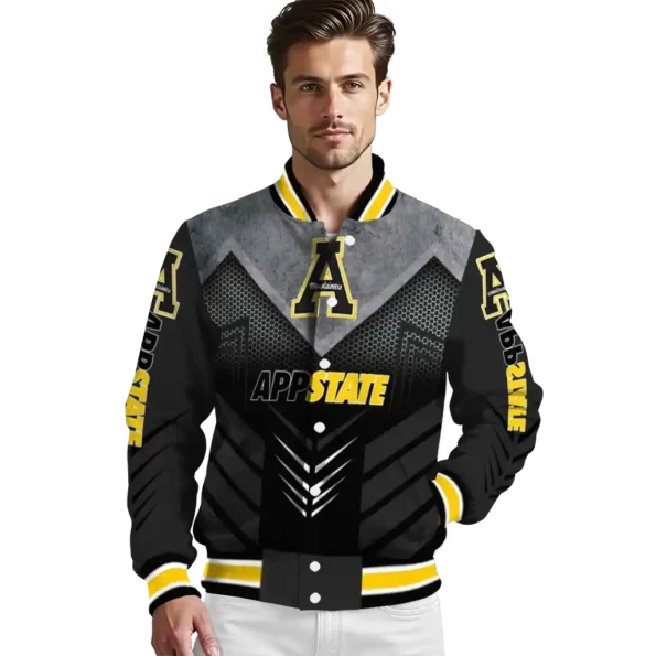 appalachian state mountaineers arrow layer black varsity jacket high quality.webp
