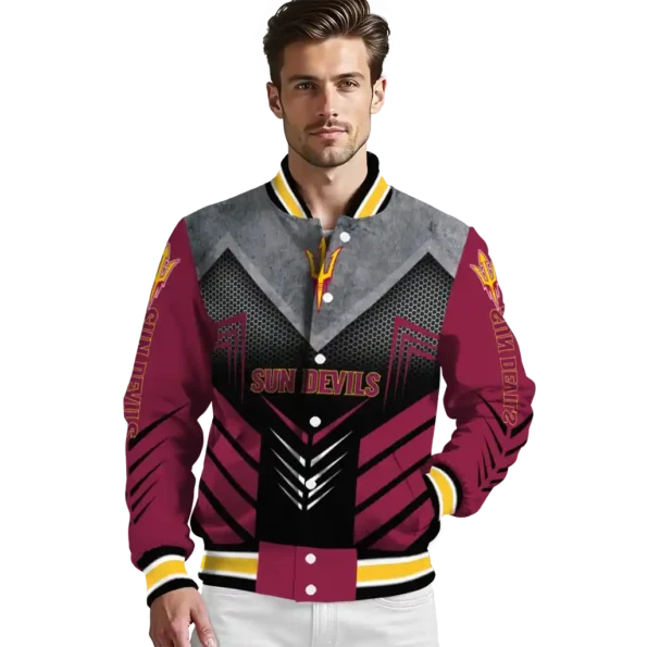 arizona state sun devils arrow layer maroon black varsity jacket high quality.webp