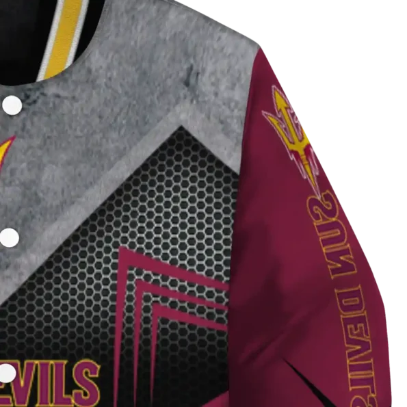 arizona state sun devils arrow layer maroon black varsity jacket premium grade.webp