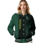 baylor bears triple side stripes green black varsity jacket best selling.webp