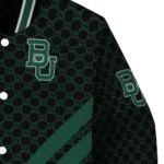 baylor bears triple side stripes green black varsity jacket best selling.webp