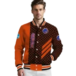boise state broncos triple side stripes orange black varsity jacket best selling.webp