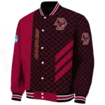 boston college eagles triple side stripes maroon black varsity jacket best selling.webp