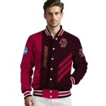 boston college eagles triple side stripes maroon black varsity jacket best selling.webp