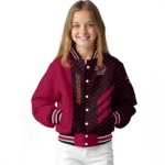 boston college eagles triple side stripes maroon black varsity jacket best selling.webp