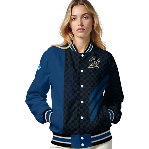 california golden bears triple side stripes blue black varsity jacket latest model.webp