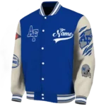 custom air force falcons wildcat pawprint blue nude varsity jacket best selling.webp