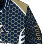 custom akron zips hexagon grid blue varsity jacket best selling.webp