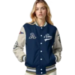 custom akron zips wildcat pawprint blue nude varsity jacket best selling.webp