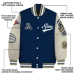 custom akron zips wildcat pawprint blue nude varsity jacket best selling.webp