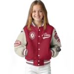 custom alabama crimson tide wildcat pawprint crimson nude varsity jacket best selling.webp