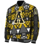 custom appalachian state mountaineers pyramid shapes black varsity jacket best selling.webp