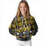 custom appalachian state mountaineers pyramid shapes black varsity jacket best selling.webp