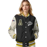 custom appalachian state mountaineers wildcat pawprint black nude varsity jacket best selling.webp