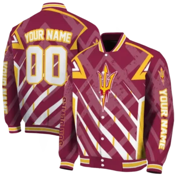 custom arizona state sun devils chevron angles maroon varsity jacket fashion forward.webp