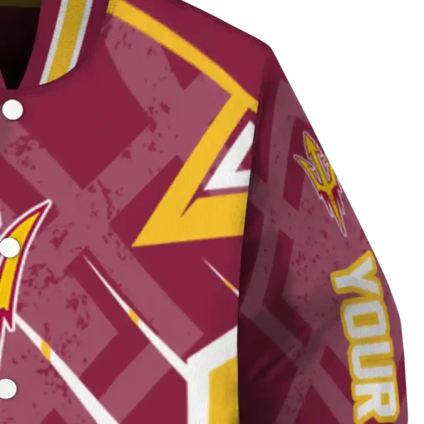 custom arizona state sun devils chevron angles maroon varsity jacket premium grade.webp