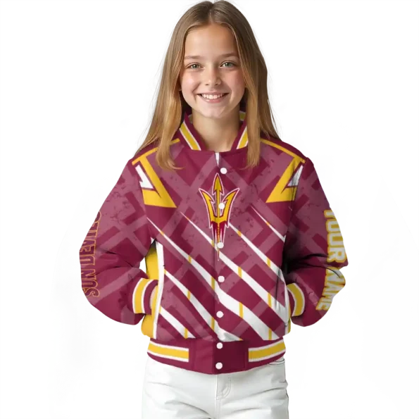 custom arizona state sun devils chevron angles maroon varsity jacket top rated.webp