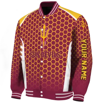 custom arizona state sun devils hexagon grid maroon varsity jacket best selling.webp