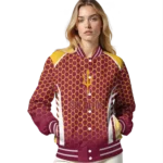custom arizona state sun devils hexagon grid maroon varsity jacket best selling.webp