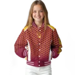 custom arizona state sun devils hexagon grid maroon varsity jacket best selling.webp