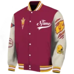 custom arizona state sun devils wildcat pawprint maroon nude varsity jacket best selling.webp