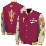 custom arizona state sun devils wildcat pawprint maroon nude varsity jacket best selling.webp
