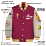 custom arizona state sun devils wildcat pawprint maroon nude varsity jacket best selling.webp