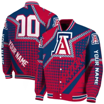 custom arizona wildcats star burst red varsity jacket fashion forward.webp